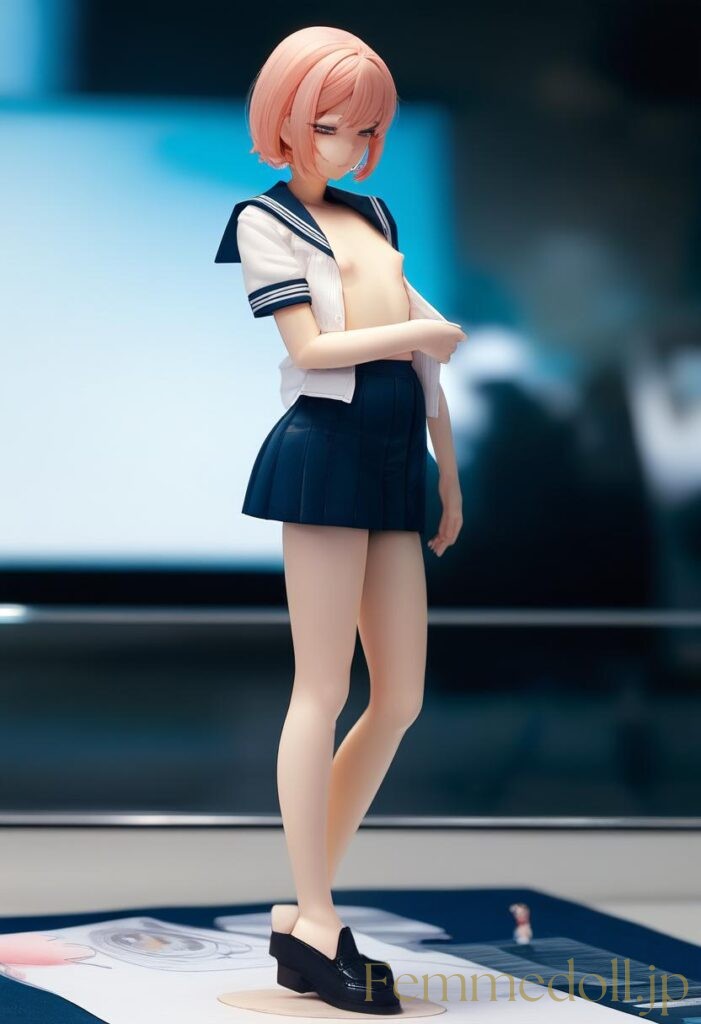 【エロ画像】セーラー服美少女のエロフィギュアAIイラスト 12枚目