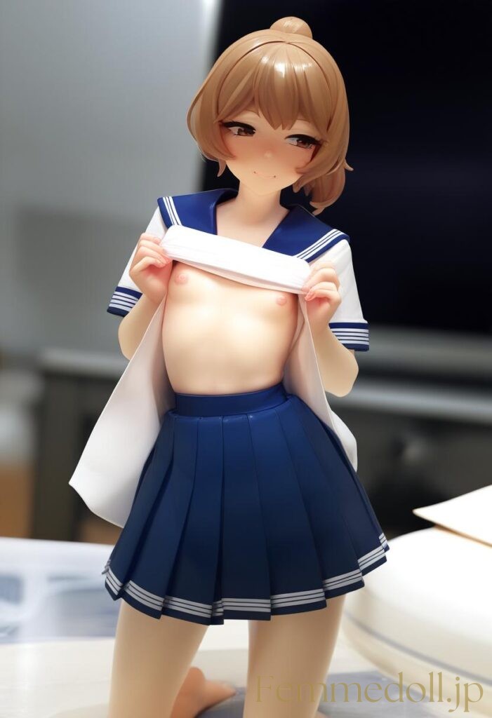 【エロ画像】セーラー服美少女のエロフィギュアAIイラスト 3枚目