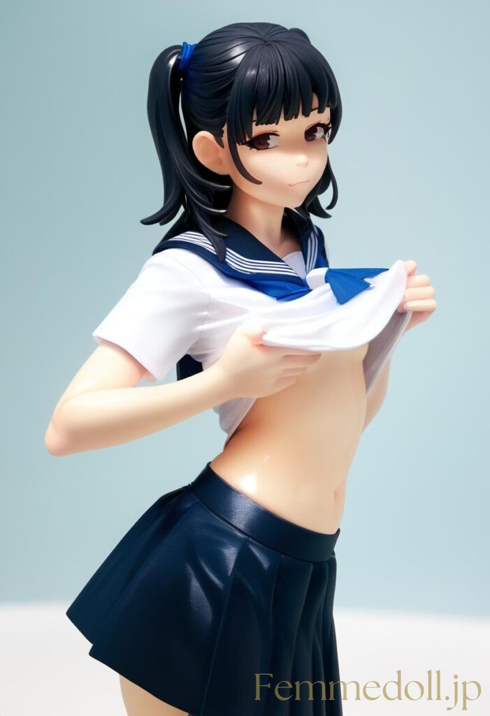 【エロ画像】セーラー服美少女のエロフィギュアAIイラスト 5枚目