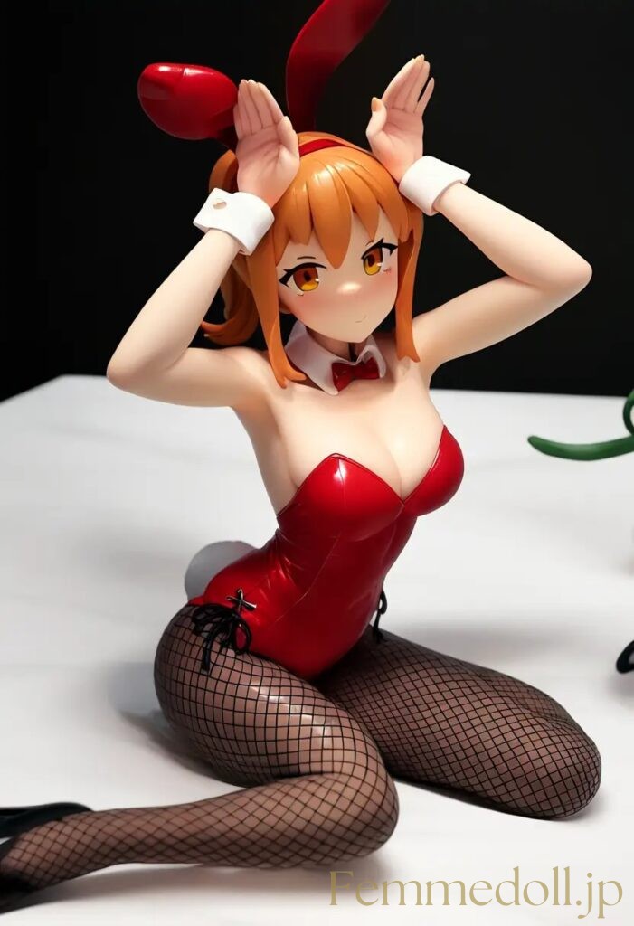 【エロ画像】うさぎポーズがかわいいバニーのフィギュア風AIイラスト 3枚目