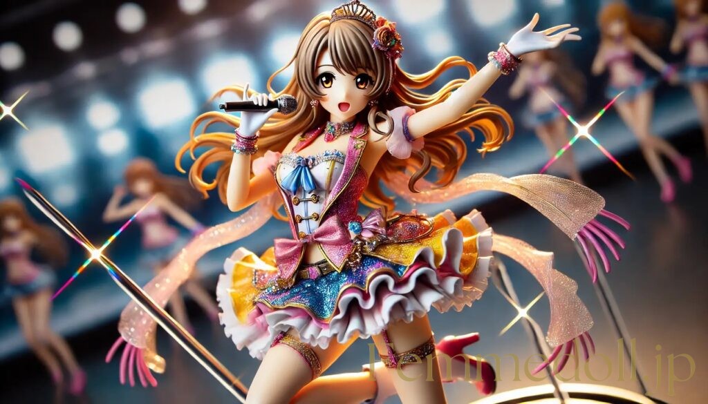 アイドル姿の美少女フィギュア風AIイラスト 14枚目