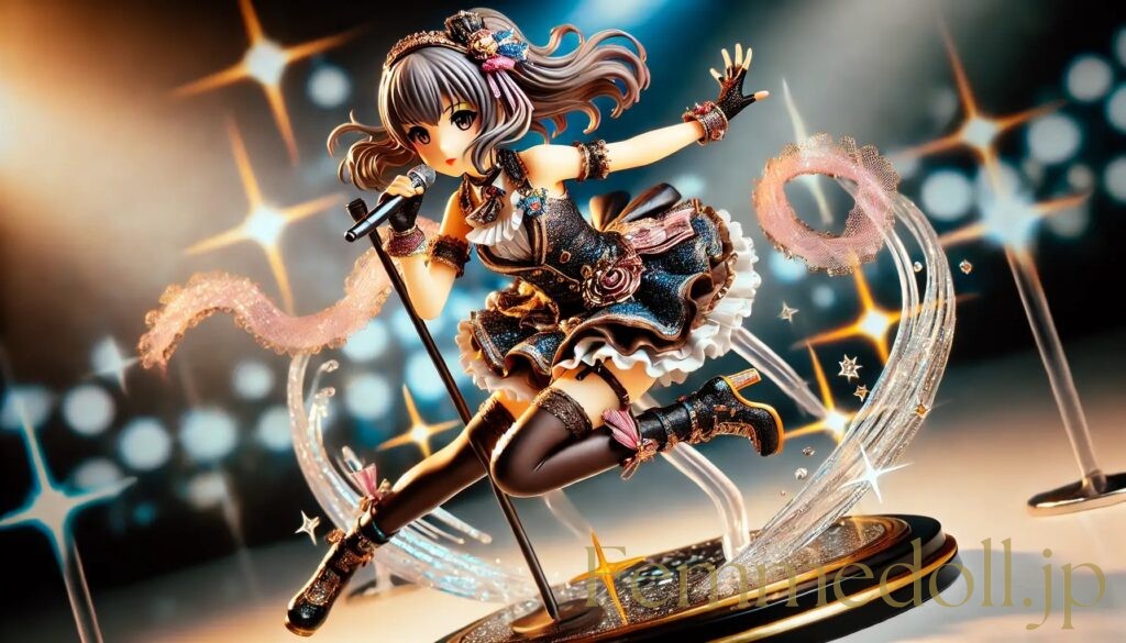 アイドル姿の美少女フィギュア風AIイラスト 6枚目