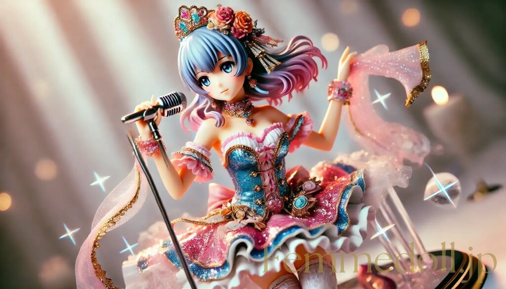 アイドル姿の美少女フィギュア風AIイラスト 11枚目