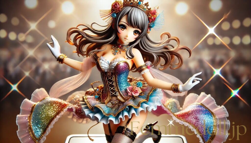 アイドル姿の美少女フィギュア風AIイラスト 7枚目