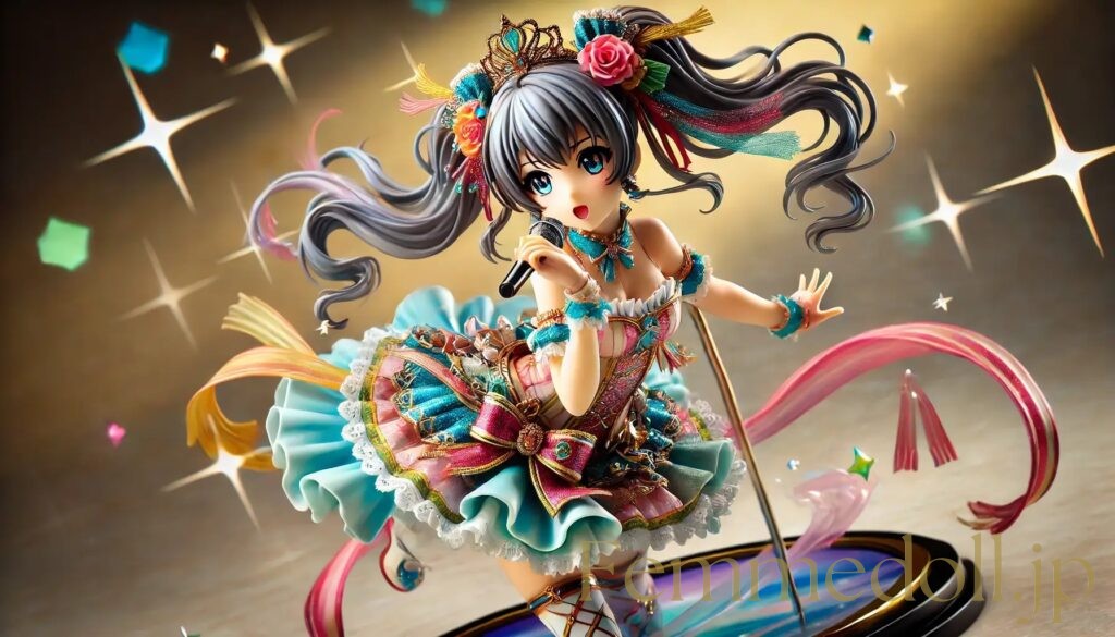 アイドル姿の美少女フィギュア風AIイラスト 10枚目