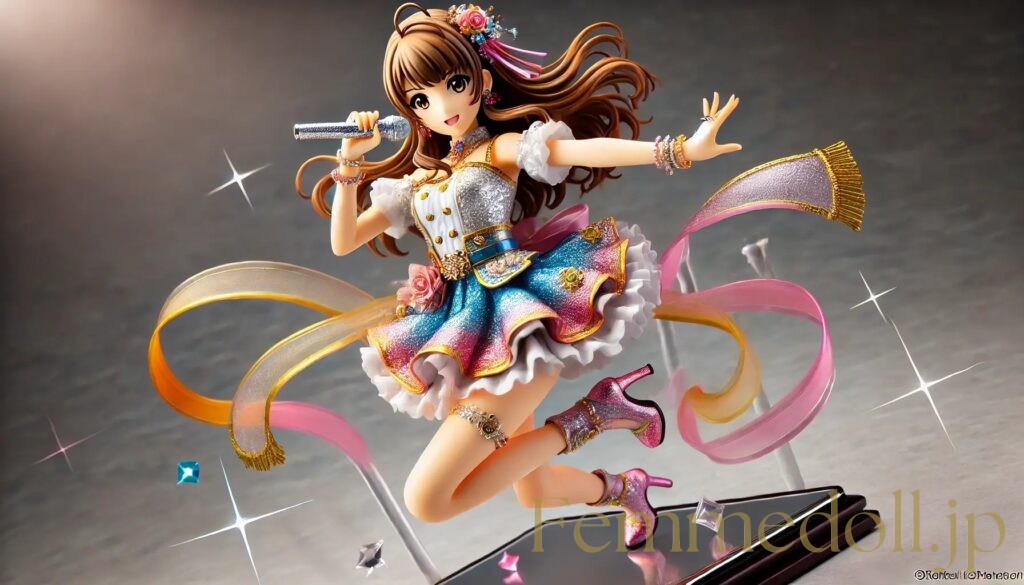 アイドル姿の美少女フィギュア風AIイラスト 20枚目