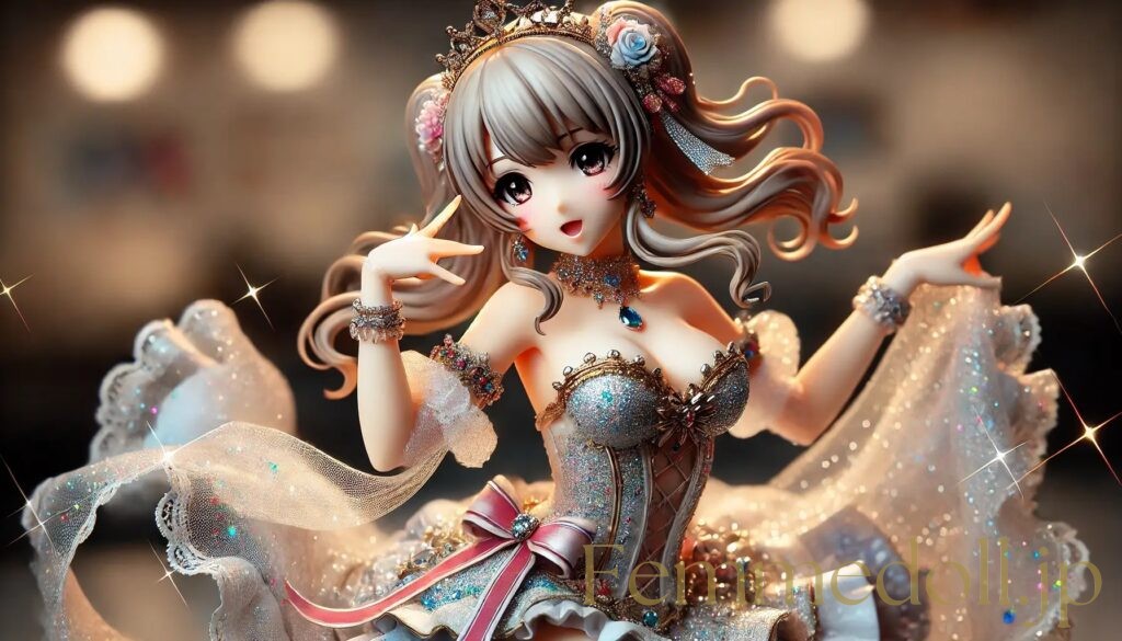 アイドル姿の美少女フィギュア風AIイラスト 5枚目