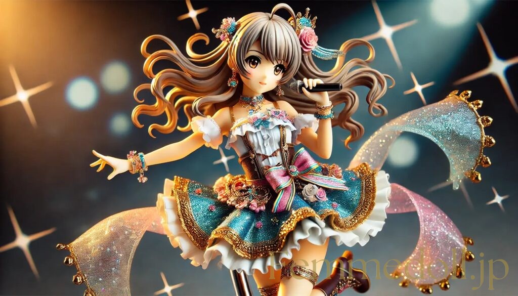 アイドル姿の美少女フィギュア風AIイラスト 3枚目