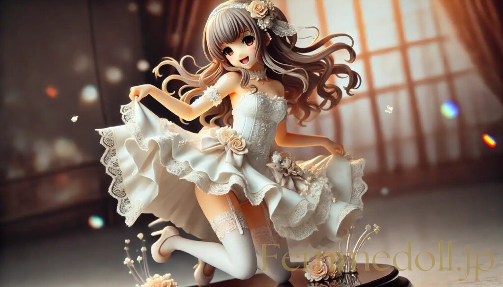 ウエディングドレス美少女フィギュア風のAIイラスト 18枚目