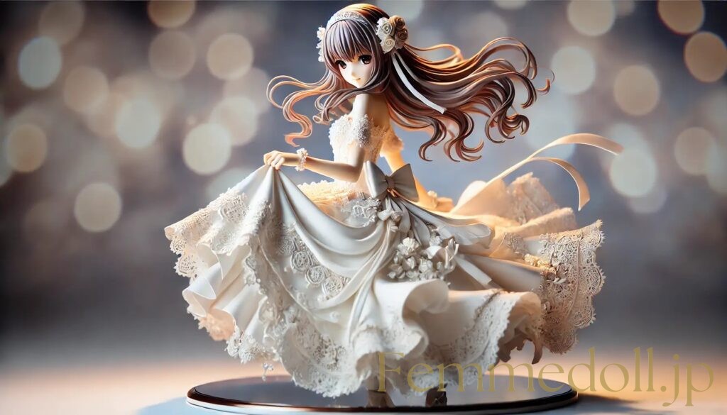 ウエディングドレス美少女フィギュア風のAIイラスト 19枚目