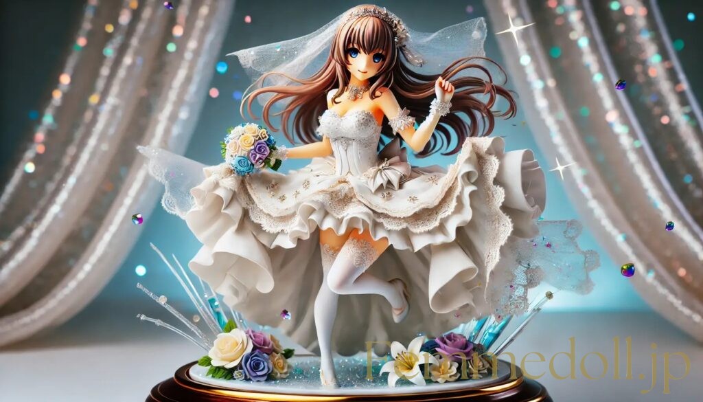 ウエディングドレス美少女フィギュア風のAIイラスト 11枚目