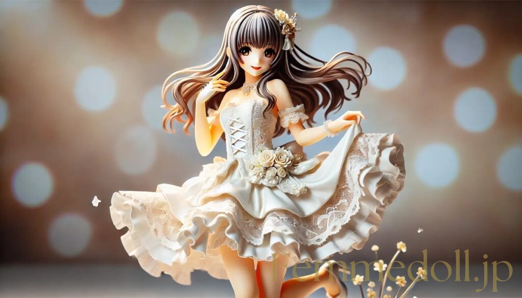 ウエディングドレス美少女フィギュア風のAIイラスト 15枚目