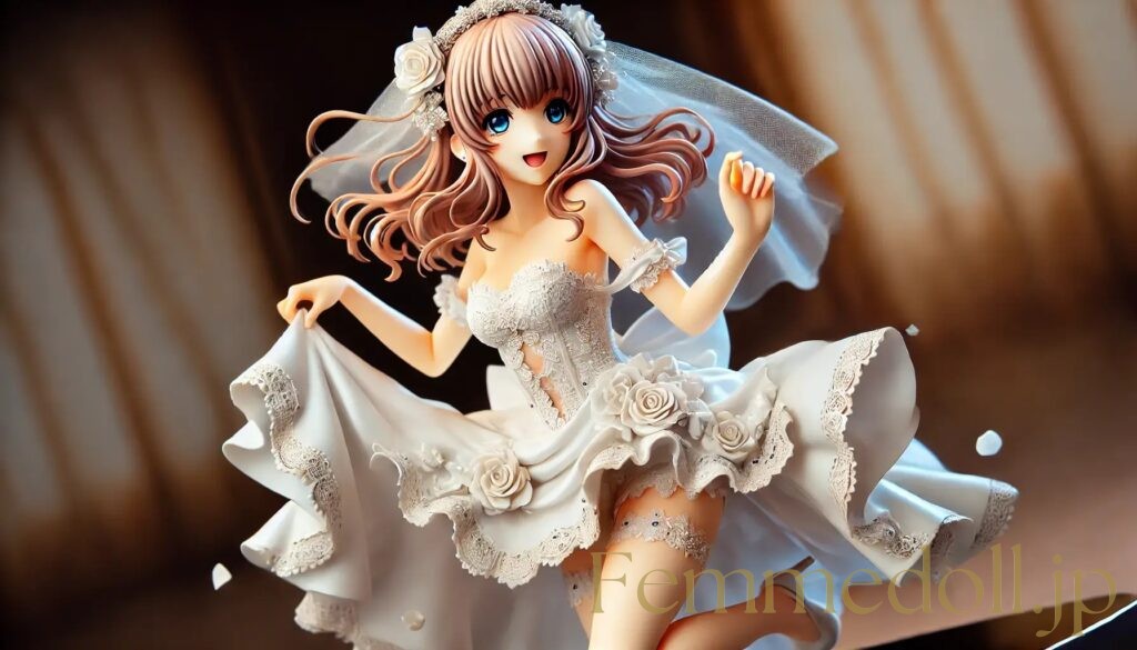 ウエディングドレス美少女フィギュア風のAIイラスト 17枚目
