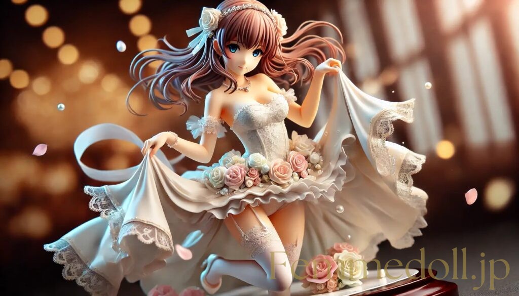 ウエディングドレス美少女フィギュア風のAIイラスト 16枚目