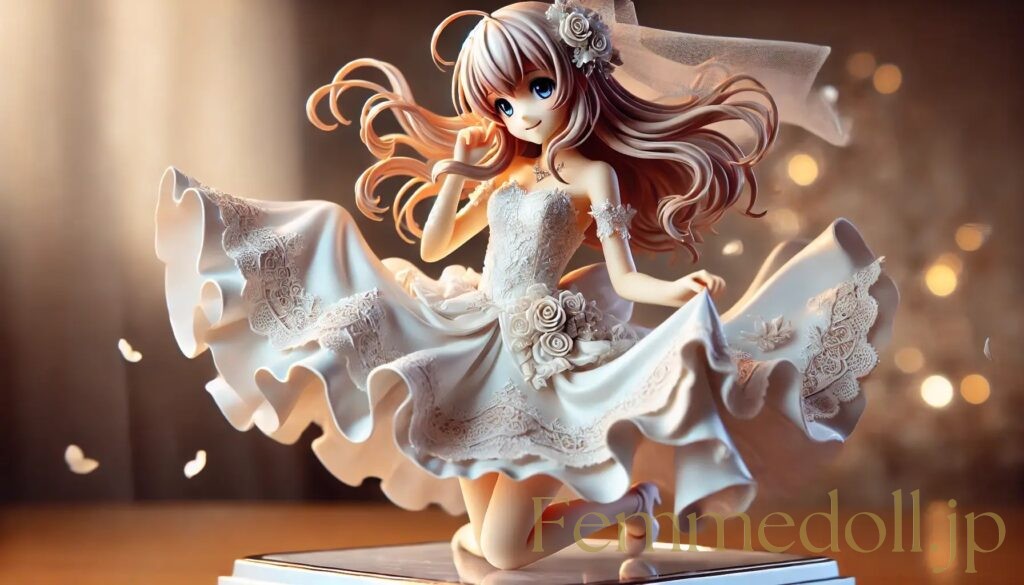 ウエディングドレス美少女フィギュア風のAIイラスト 28枚目