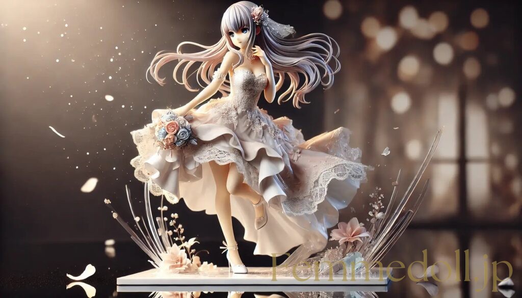 ウエディングドレス美少女フィギュア風のAIイラスト 24枚目