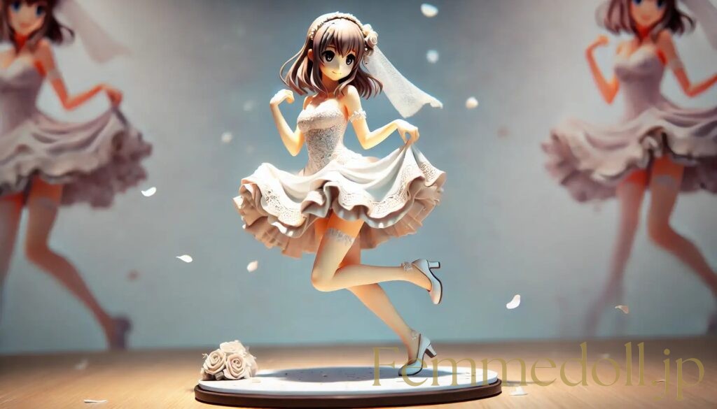 ウエディングドレス美少女フィギュア風のAIイラスト 20枚目