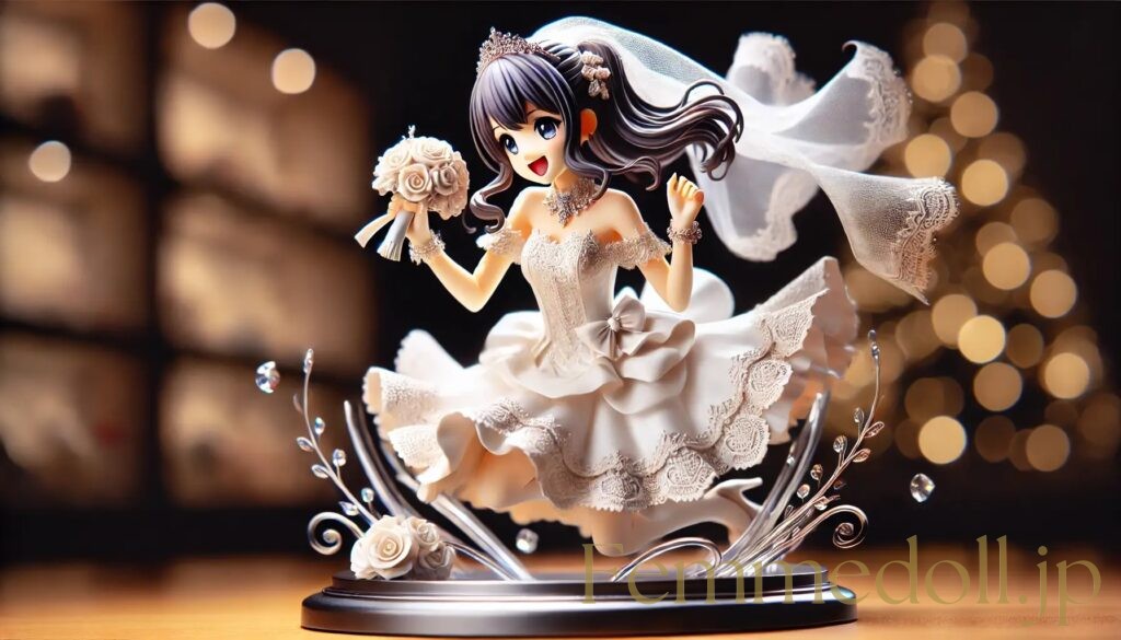 ウエディングドレス美少女フィギュア風のAIイラスト 29枚目