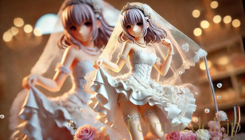 ウエディングドレス美少女フィギュア風のAIイラスト 26枚目