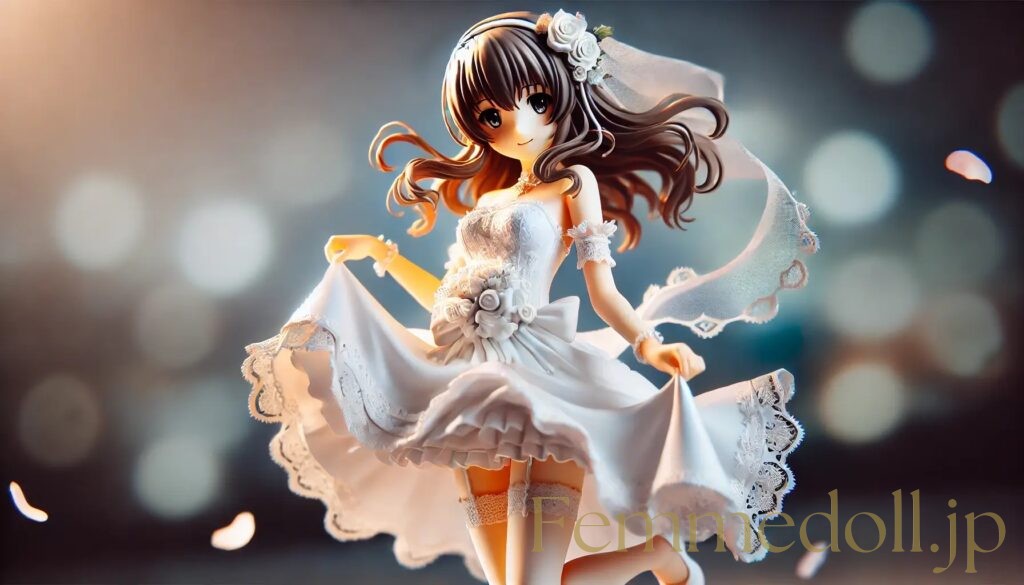 ウエディングドレス美少女フィギュア風のAIイラスト 22枚目