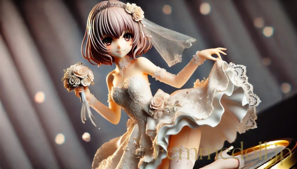 ウエディングドレス美少女フィギュア風のAIイラスト 21枚目
