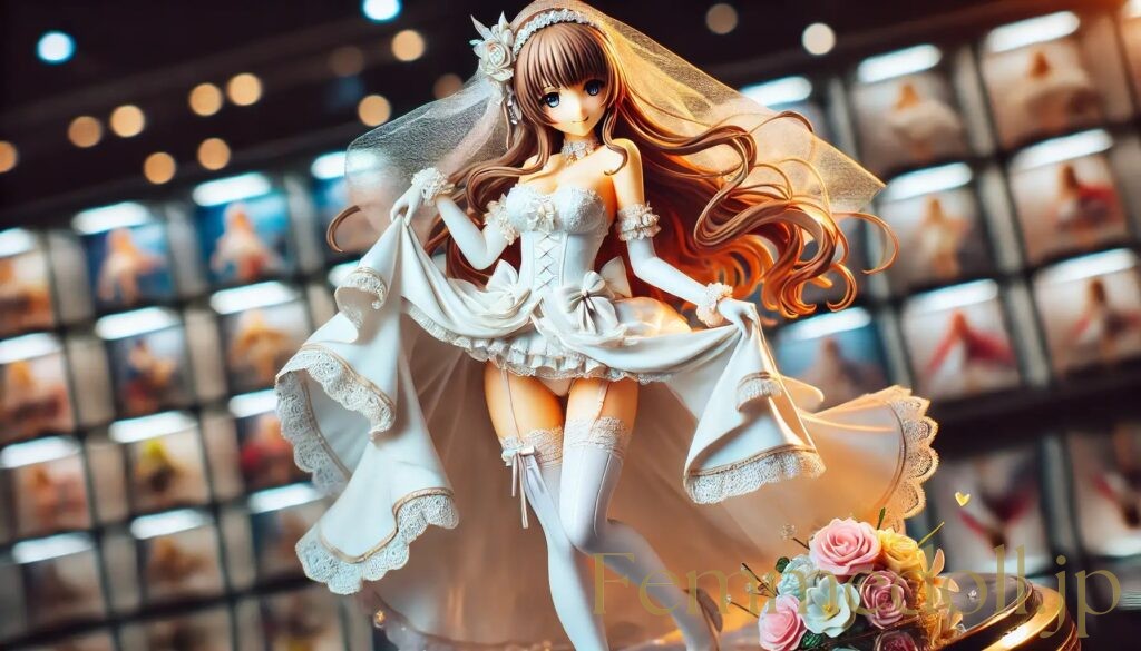 ウエディングドレス美少女フィギュア風のAIイラスト 9枚目