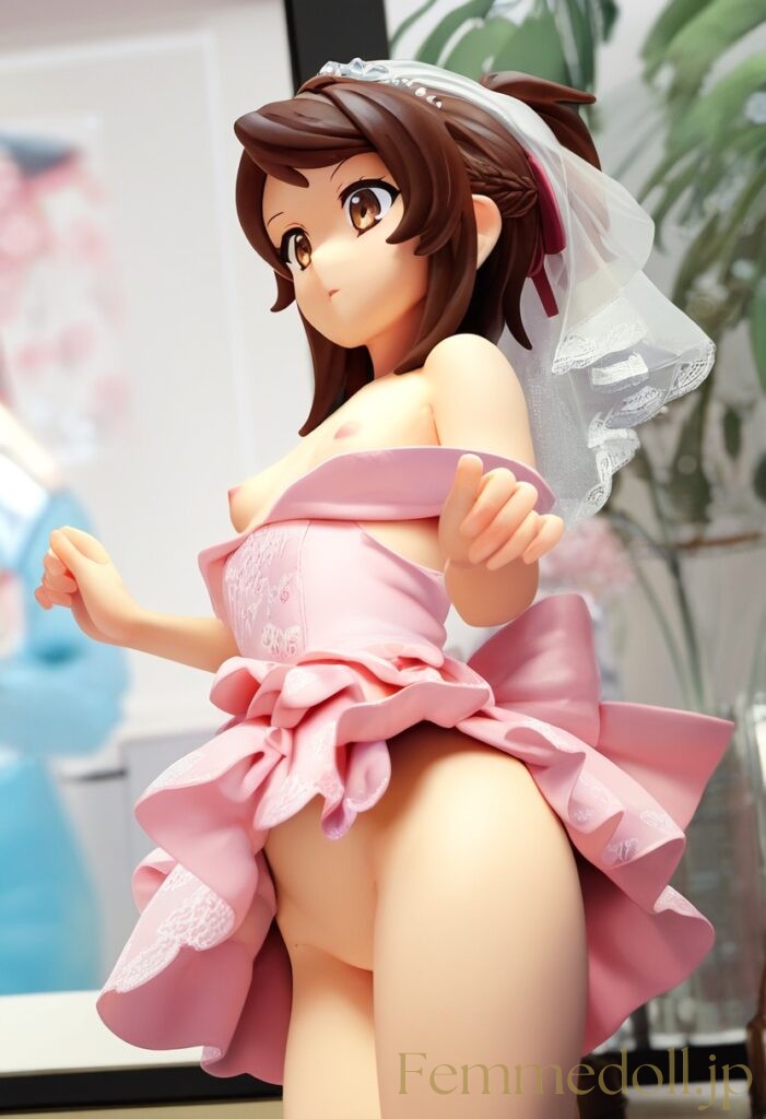 【エロ画像】　ウエディングつるぺた美少女のエロフィギュア風AIイラスト 26枚目