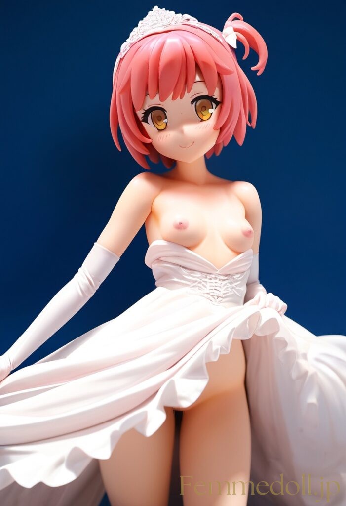 【エロ画像】　ウエディングつるぺた美少女のエロフィギュア風AIイラスト 24枚目