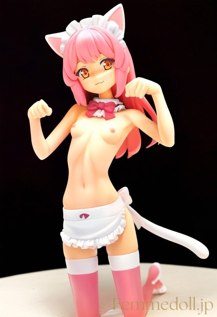 【エロ画像】　メイド貧乳猫娘のエロフィギュア風AIイラスト 16枚目
