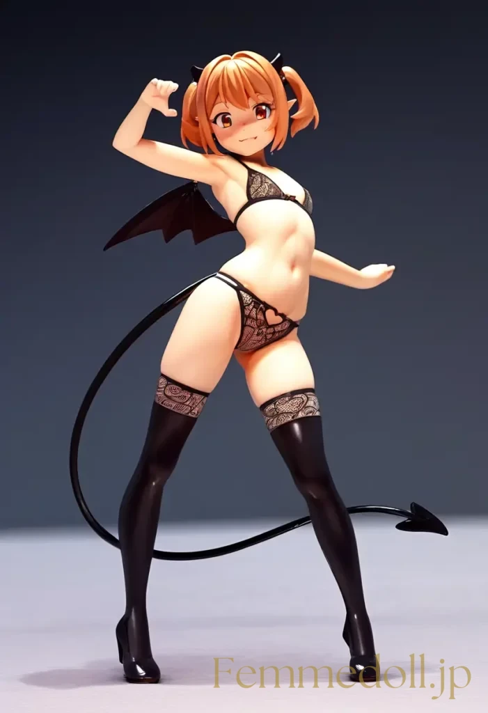 【エロ画像】　つるぺたサキュバスの美少女エロフィギュア風AIイラスト 29枚目