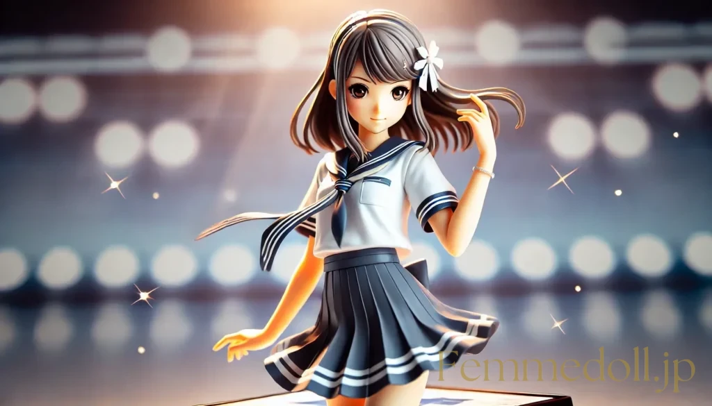 セーラー服美少女フィギュア風のAIイラスト 5枚目