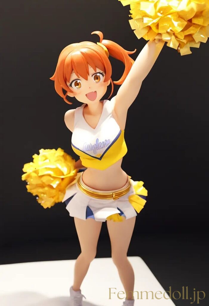 【エロ画像】　チアガールのエロフィギュア風AIイラスト 3枚目