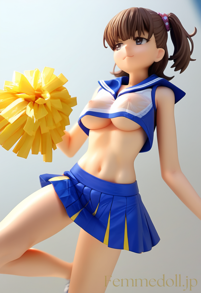 【エロ画像】　スケスケセーラーチアガールのエロフィギュア風AIイラスト 18枚目