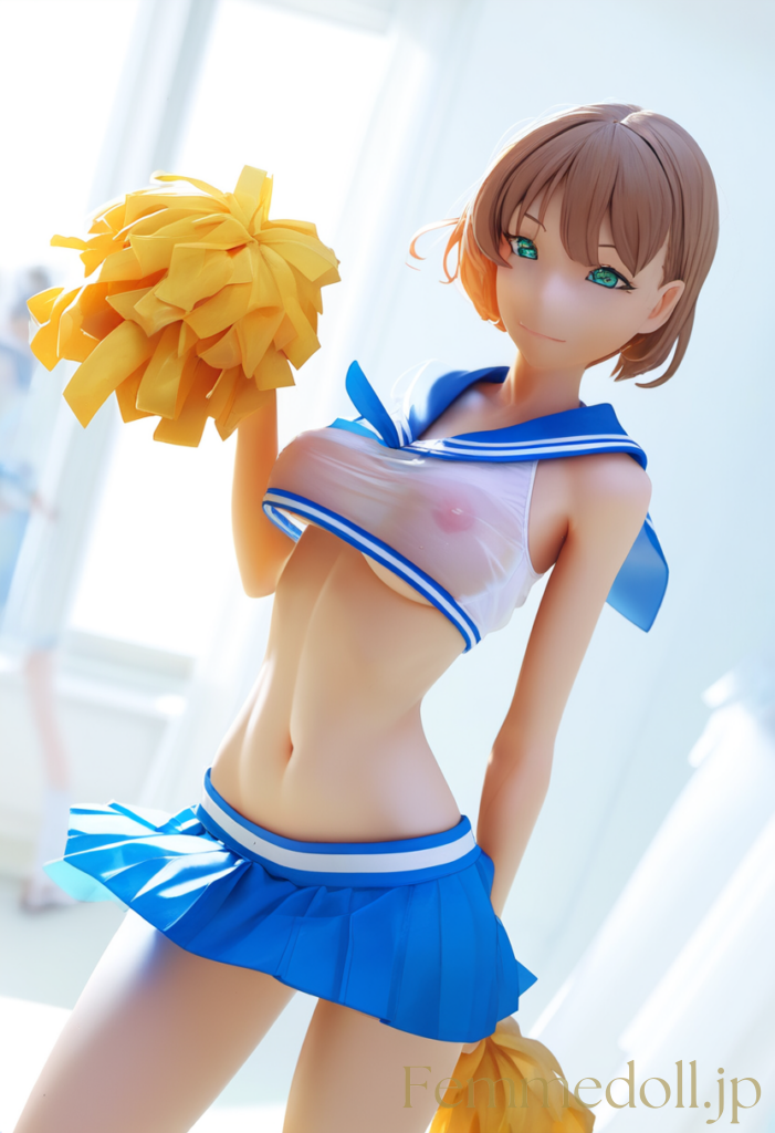 【エロ画像】　スケスケセーラーチアガールのエロフィギュア風AIイラスト 3枚目