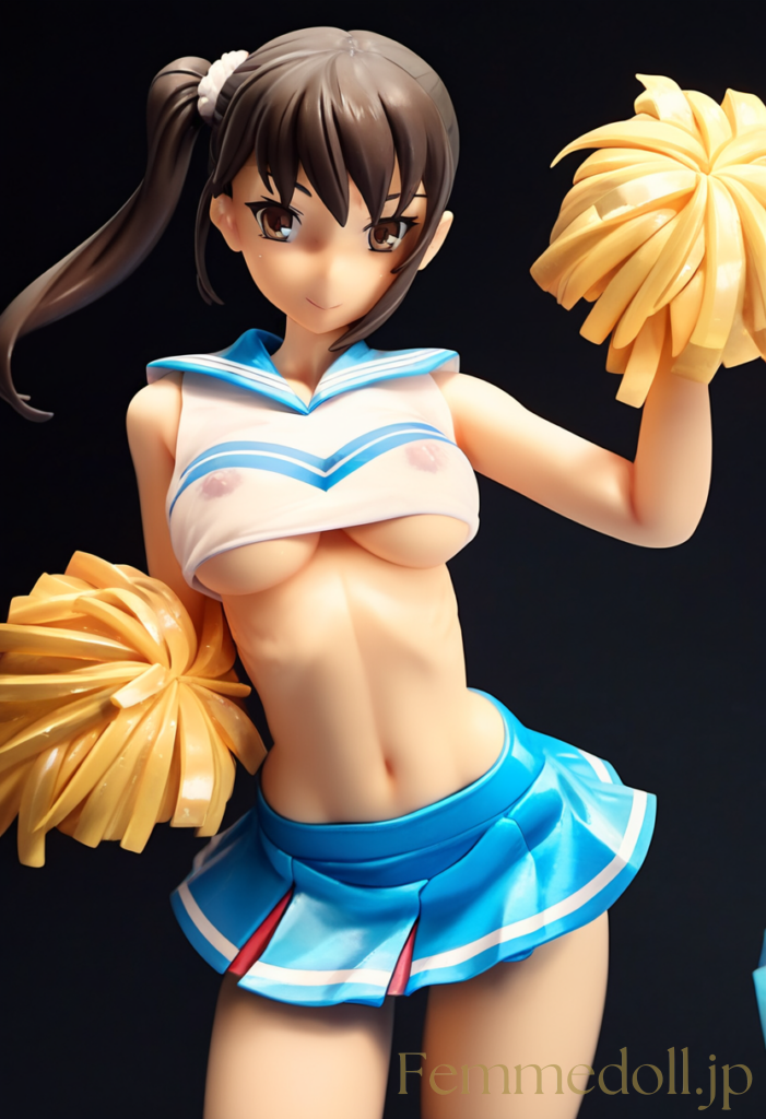 【エロ画像】　スケスケセーラーチアガールのエロフィギュア風AIイラスト 15枚目
