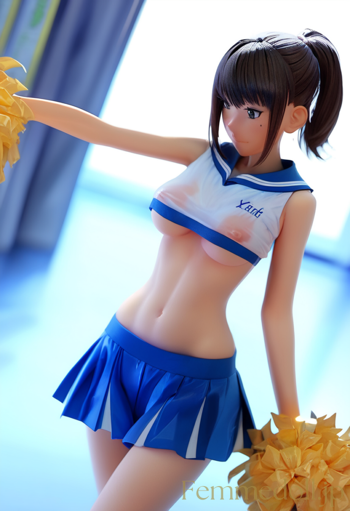 【エロ画像】　スケスケセーラーチアガールのエロフィギュア風AIイラスト 14枚目