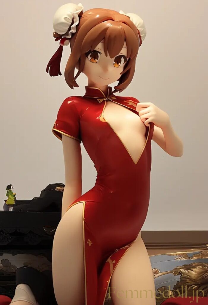 【エロ画像】　チャイナドレス美少女のエロフィギュア風AIイラスト 16枚目