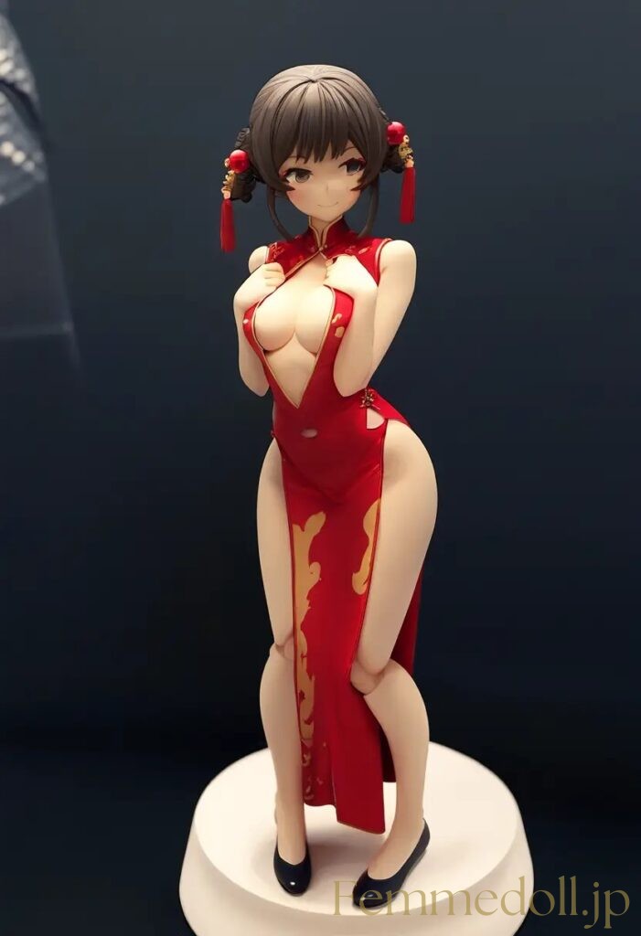 【エロ画像】　チャイナドレス美少女のエロフィギュア風AIイラスト 25枚目