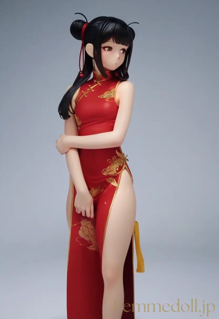 【エロ画像】　チャイナドレス美少女のエロフィギュア風AIイラスト 26枚目