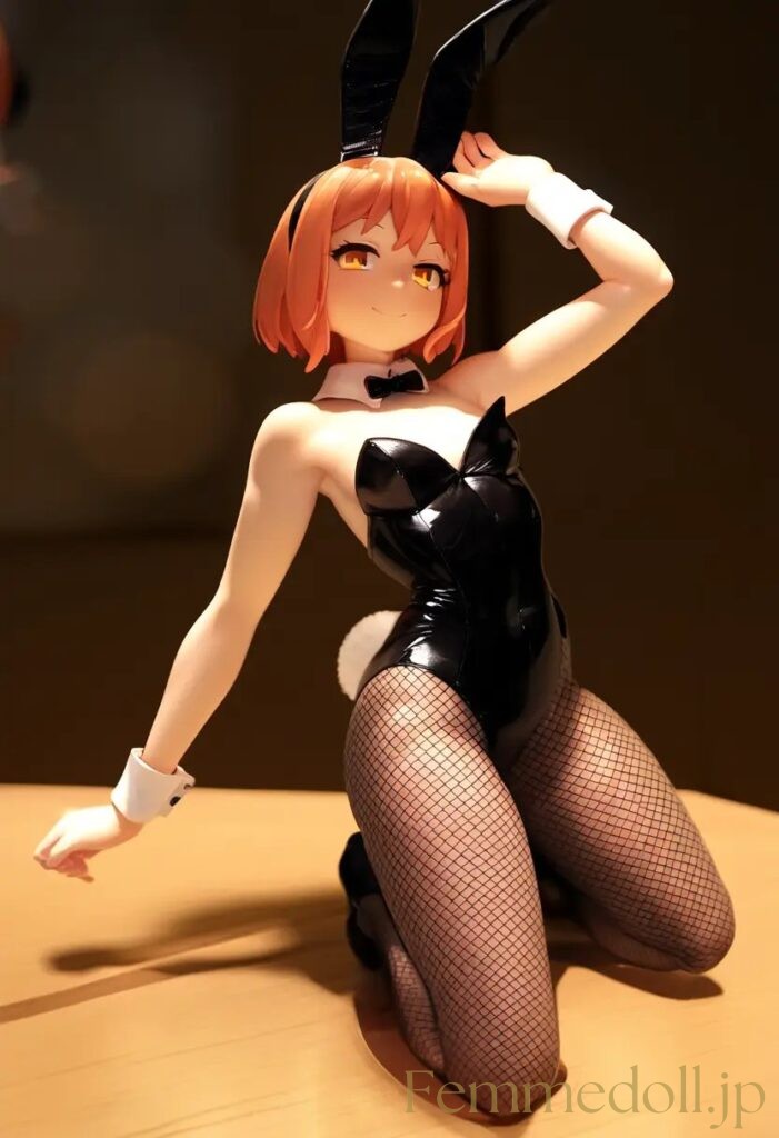 【エロ画像】　バニーガール衣装の美少女エロフィギュア風AIイラスト 24枚目
