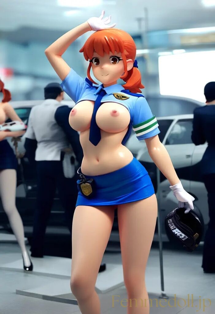 【エロ画像】　えちえちミニスカポリスお姉さんのエロフィギュア風AIイラスト 3枚目