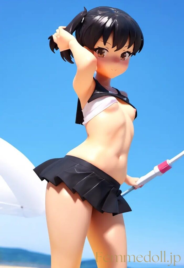 【エロ画像】　マイクロスカート貧乳美少女のエロフィギュア風AIイラスト 19枚目