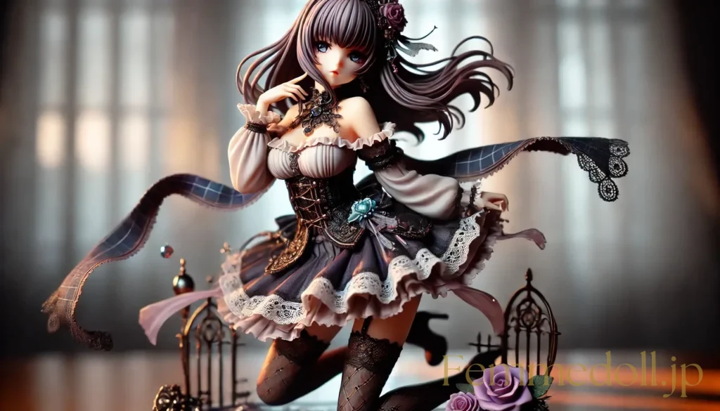 ミニスカ美少女フィギュア風のAIイラスト 2枚目