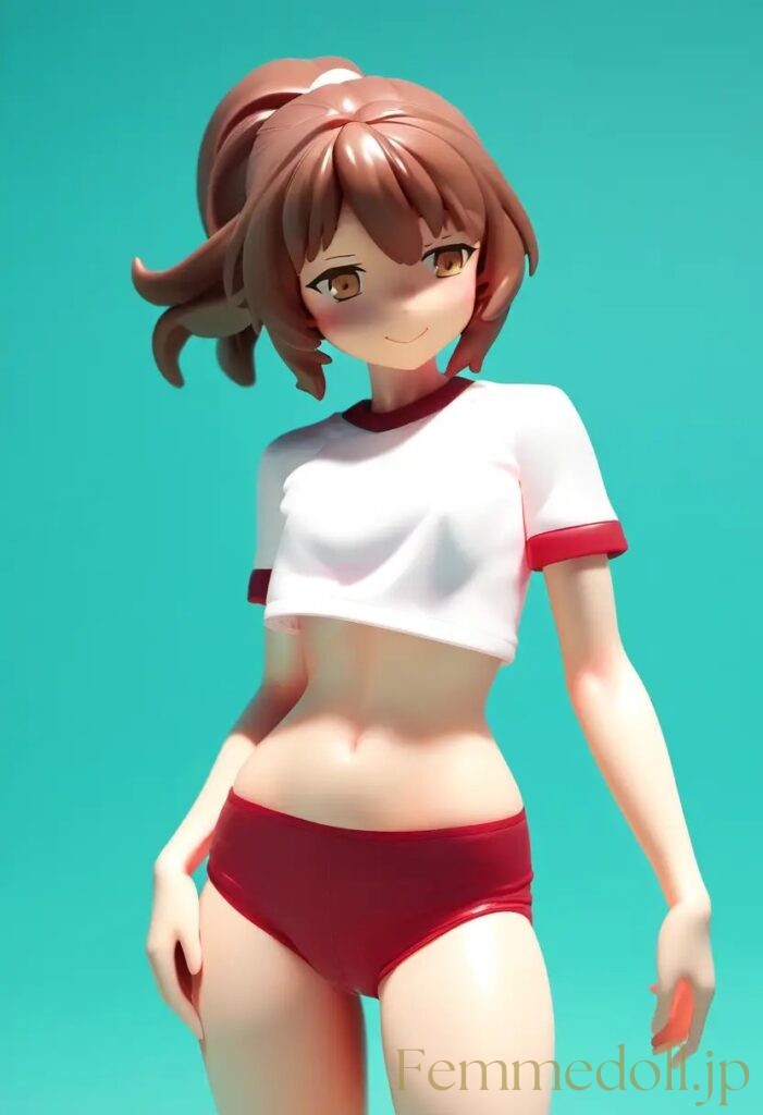 【エロ画像】　体操服姿の美少女エロフィギュア風AIイラスト 13枚目