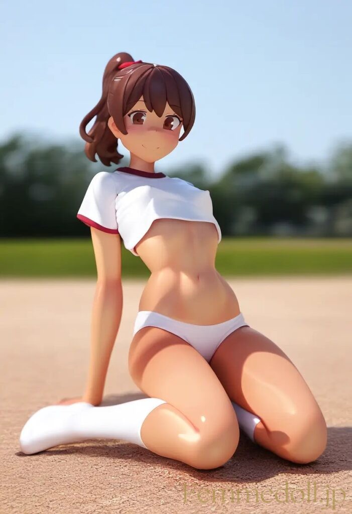 【エロ画像】　体操服姿の美少女エロフィギュア風AIイラスト 11枚目