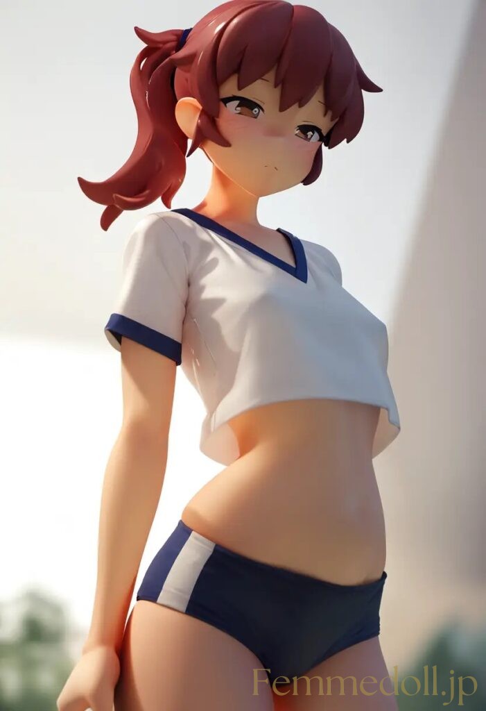 【エロ画像】　体操服姿の美少女エロフィギュア風AIイラスト 14枚目