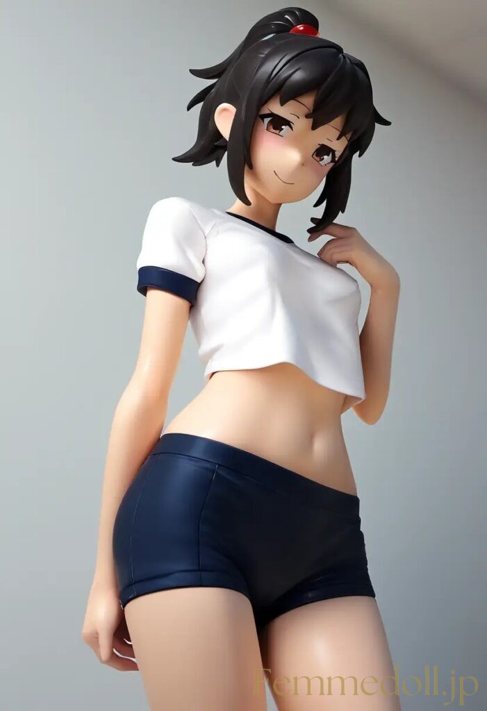 【エロ画像】　体操服姿の美少女エロフィギュア風AIイラスト 15枚目