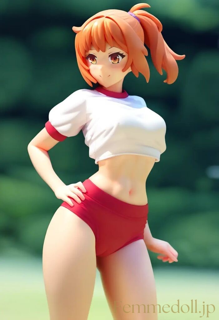 【エロ画像】　体操服姿の美少女エロフィギュア風AIイラスト 6枚目