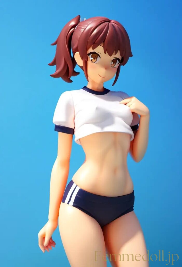 【エロ画像】　体操服姿の美少女エロフィギュア風AIイラスト 26枚目