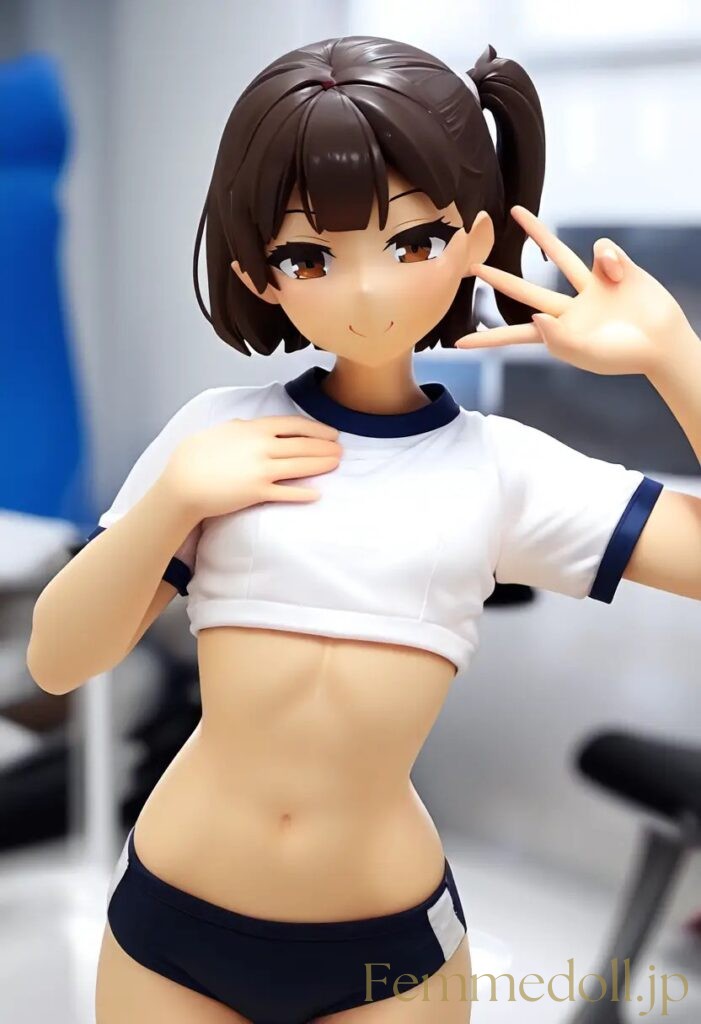 【エロ画像】　体操服姿の美少女エロフィギュア風AIイラスト 28枚目